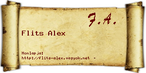 Flits Alex névjegykártya